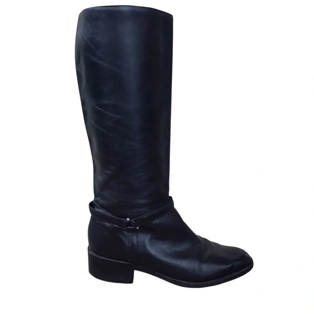 Studio Works The Sharry Boot Black Leather Riding Boots
